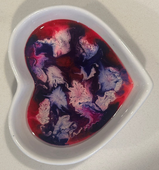 Pink Purple Heart Dish