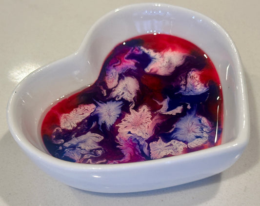 Pink Purple Heart Dish