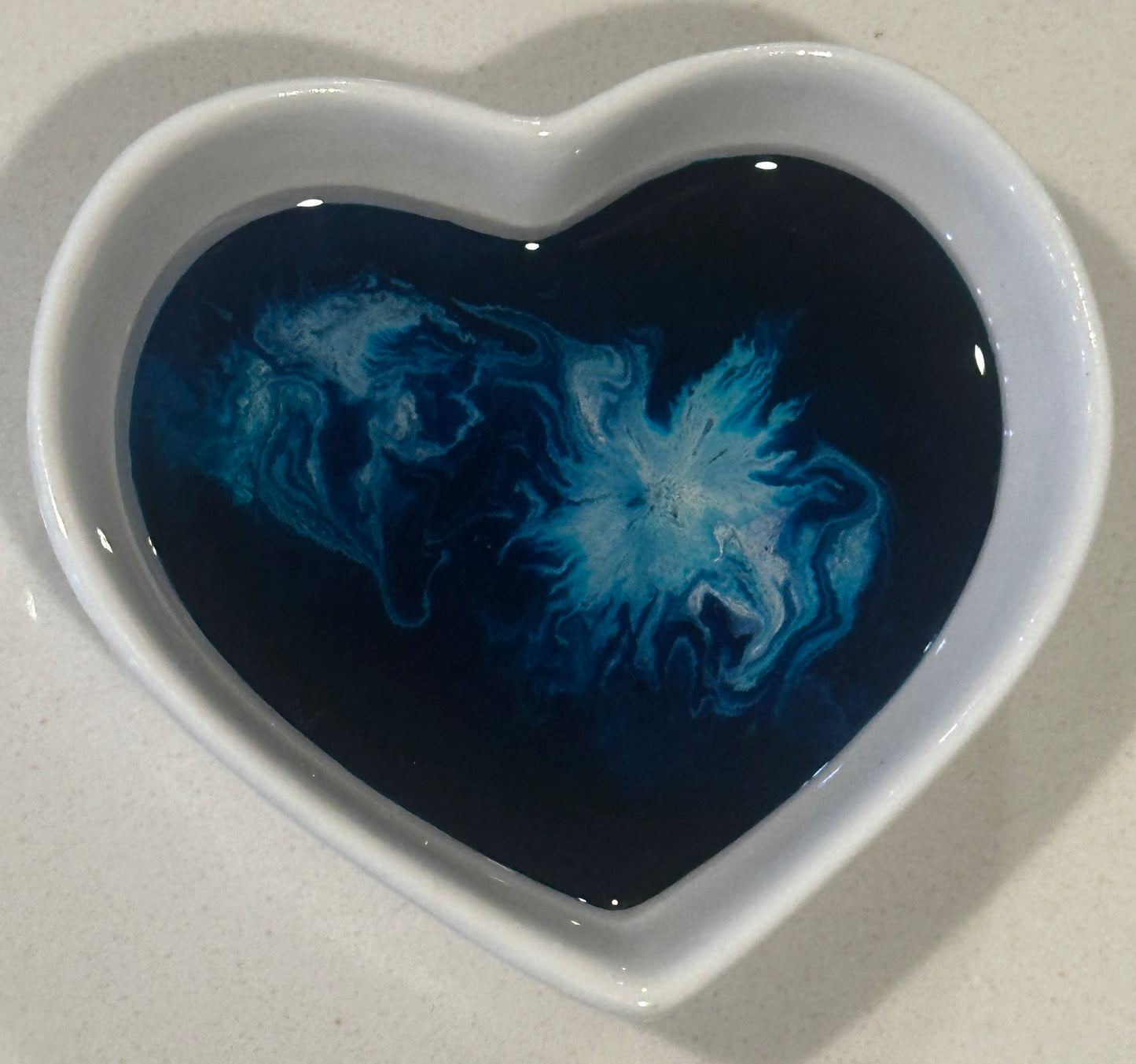 Blue & White Heart Dish