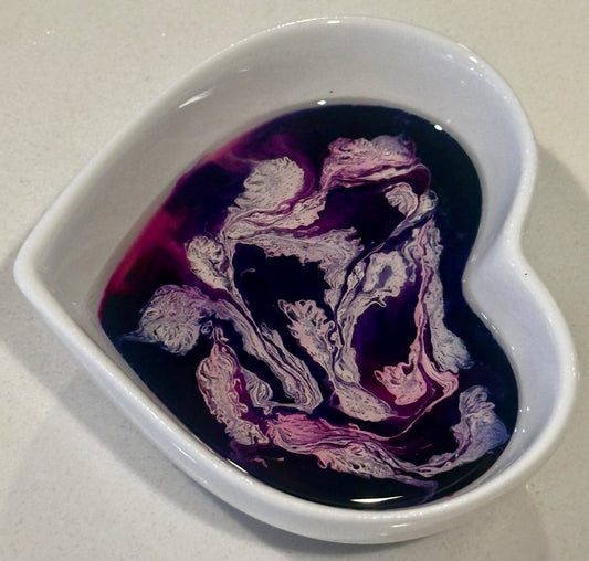Pink Purple Heart Dish
