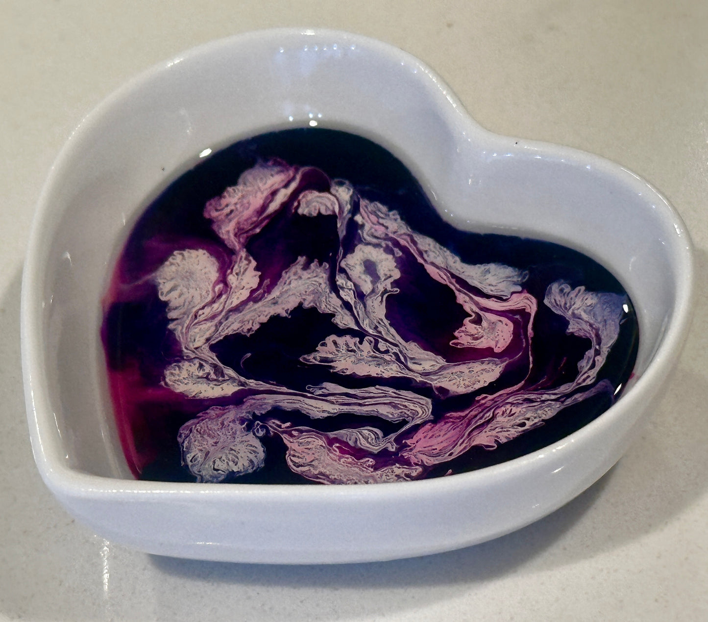 Pink Purple Heart Dish