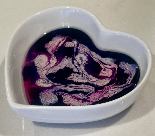 Pink Purple Heart Dish