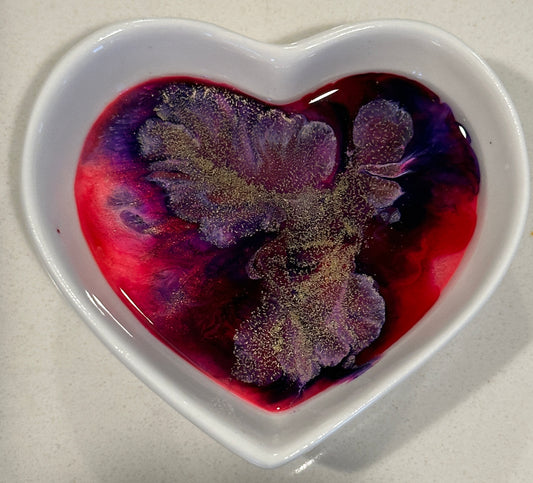 Pink Purple Heart Dish