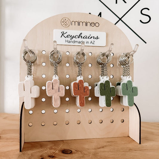 Acrylic Handmade Keychain/Name Tag Cactus - MKS MIMINOO