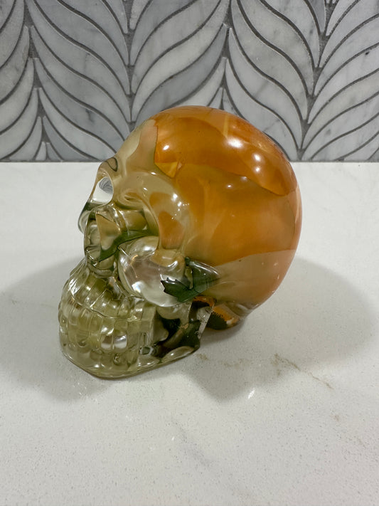Peach Rose Skull SM- STV