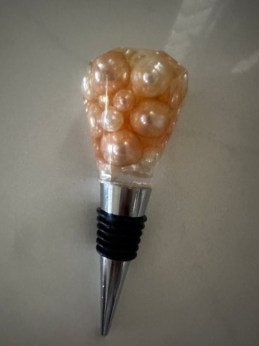 Pink pearls Bottle Stopper-CH