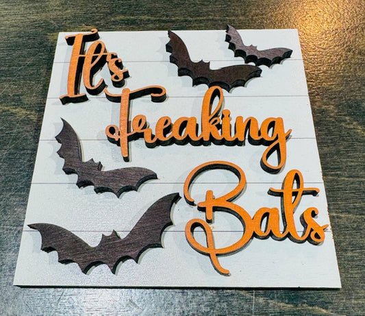 Interchangeable Leaning Frame Insert - It's Freaking Bats - STV