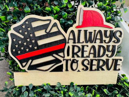 Interchangeable Insert - Always Ready To Serve (Fire) - (10.5") - STV