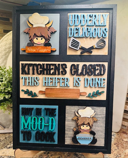 5-Slot Interchangeable Insert Packages (Highland Cow) - STV