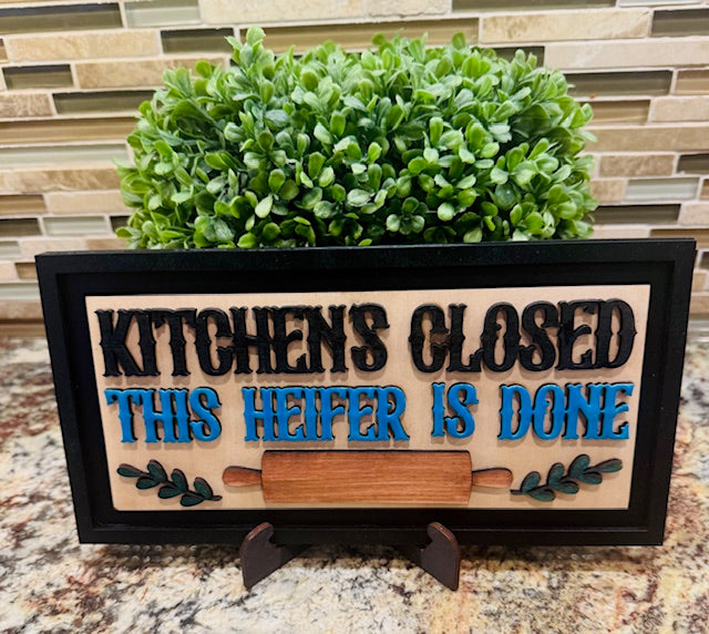 Interchangeable Leaning Frame Insert Highland Cow (Kitchen) - CHD