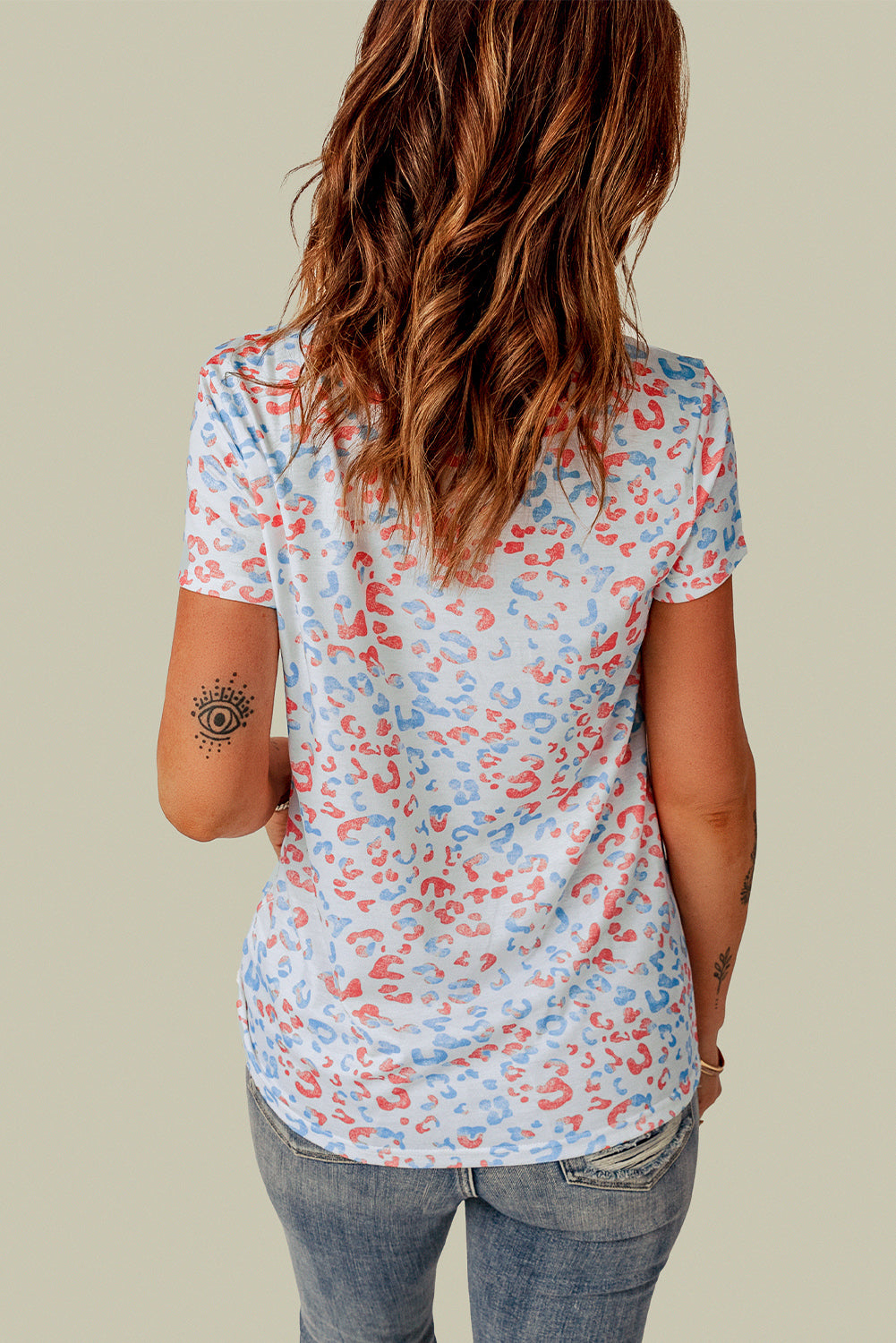 Leopard Print Short Sleeve Top | JB Boutique