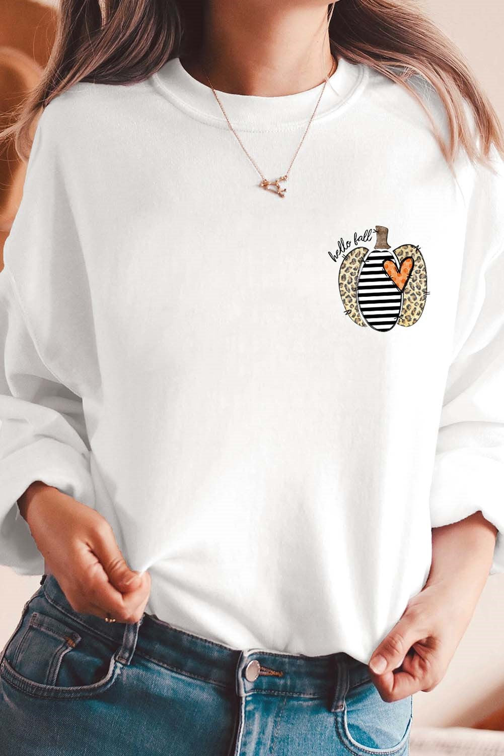 Hello Fall Pumpkin Pullover Sweatshirt | JB Boutique |