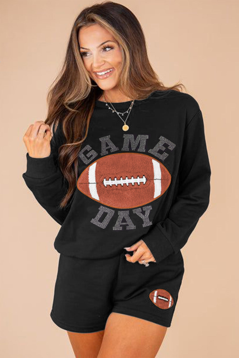 GAME DAY Football Graphic Pullover and Shorts Set | JB Boutique|