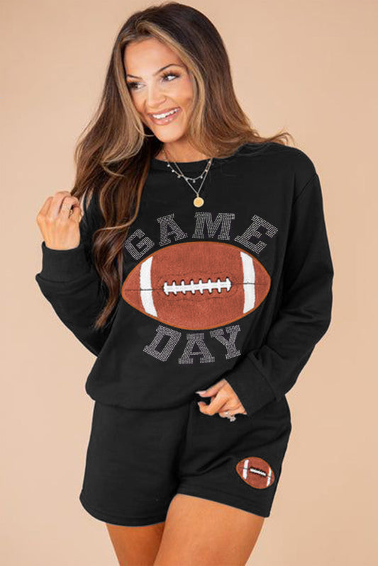 GAME DAY Football Graphic Pullover and Shorts Set | JB Boutique|