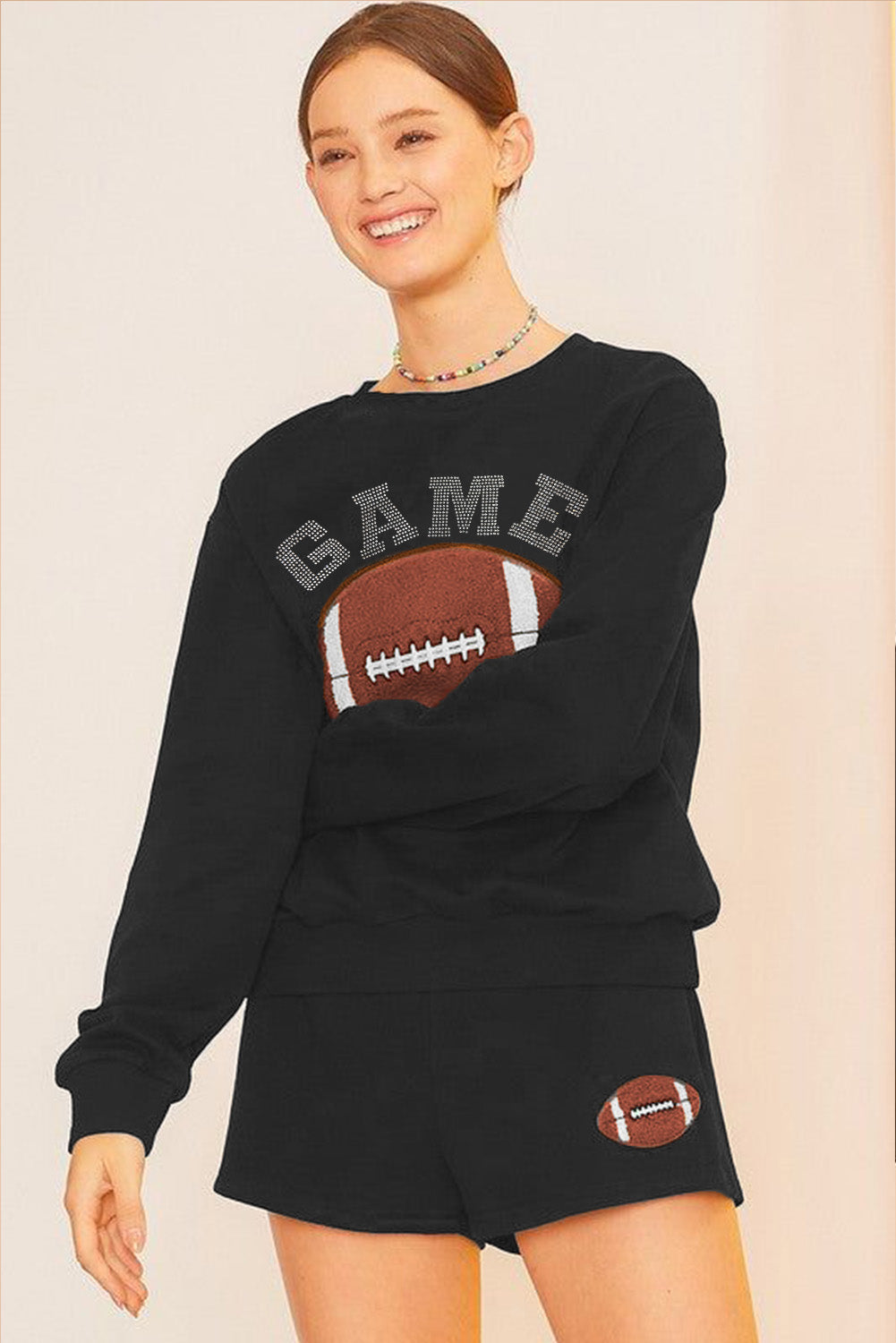 GAME DAY Football Graphic Pullover and Shorts Set | JB Boutique|
