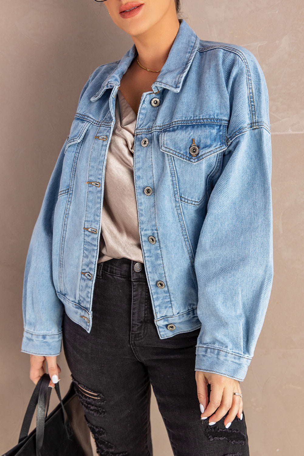 Acid Washed Denim Jacket | JB Boutique |