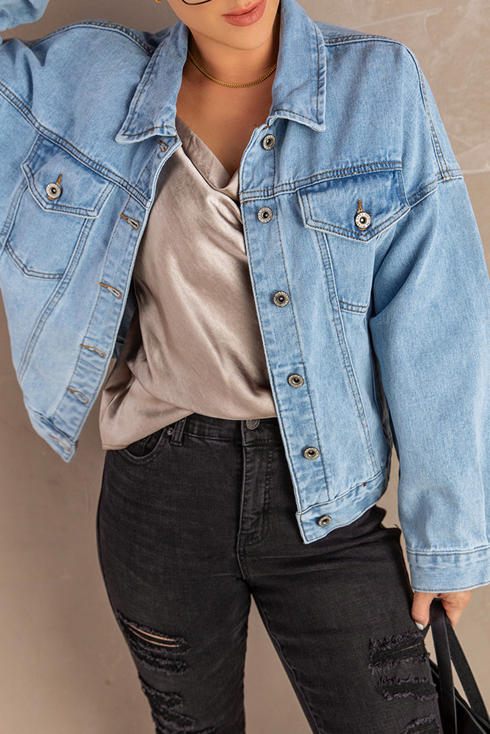Acid Washed Denim Jacket | JB Boutique |