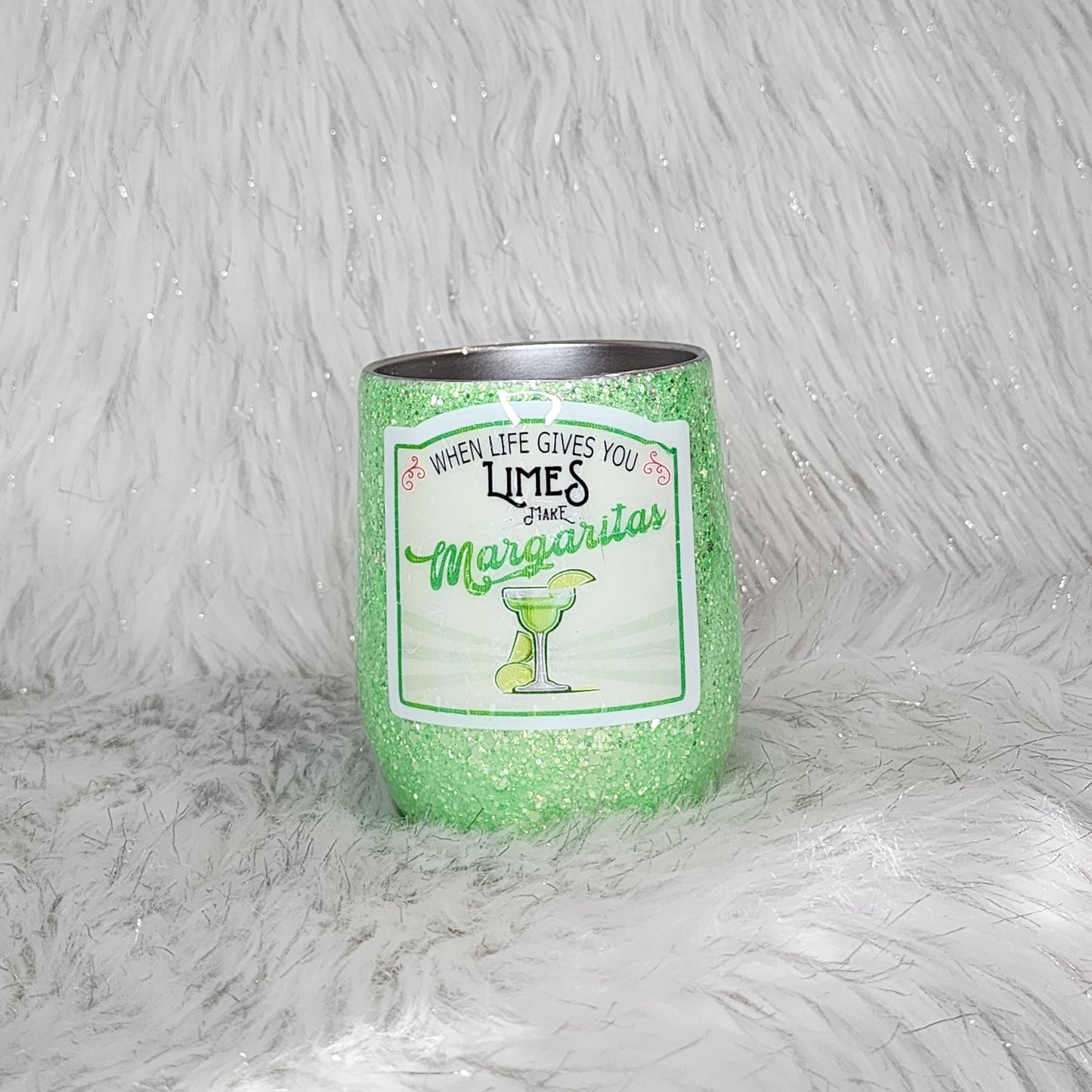 Limes and Margaritas - Wine Cup - Glitter Boss