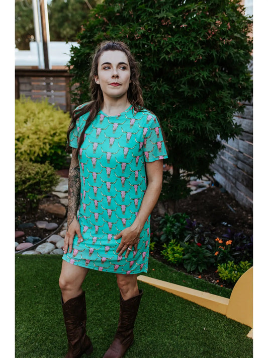 Longhorn Mesh Dress