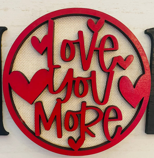 Interchangeable Magnetic Insert 4.5" (Valentine's Day) Burlapitup-STV