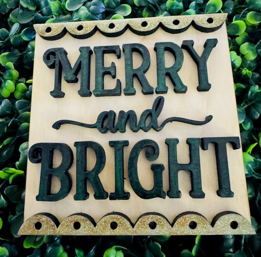Interchangeable Insert 4.25"- Merry & Bright - STV
