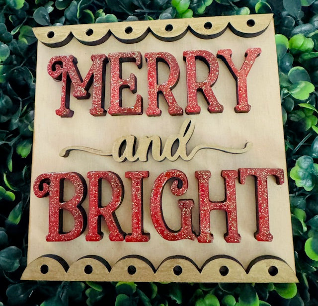 Interchangeable Leaning Frame Insert 4.25" (Christmas) - STV  (working)