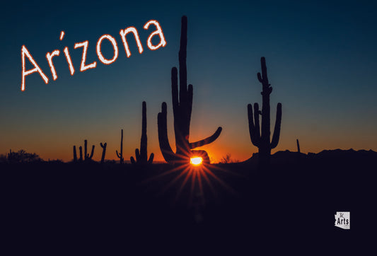 Saguaro Sunset Photograph on a Magnet