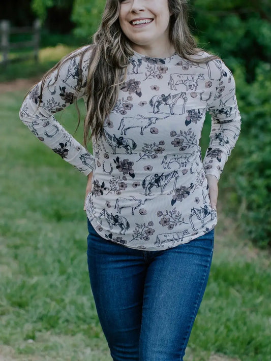 Meadow Blooms Mesh Top