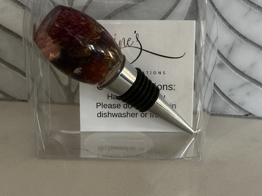 Wine Bottle Stopper Oval - Janine's Resin Creations
