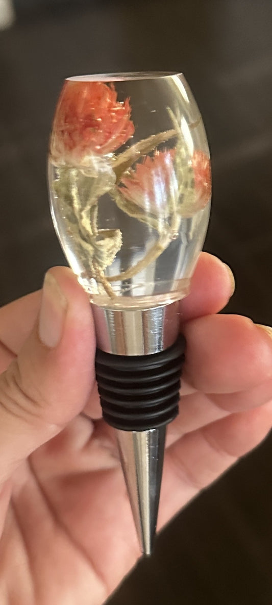 Wine Bottle Stopper Oval - Janine's Resin Creations