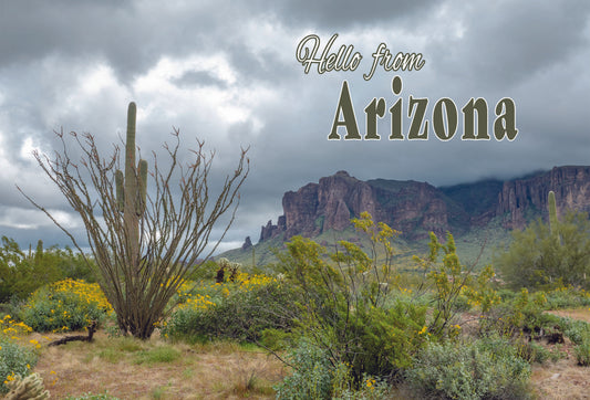 Superstition Mountain Postcard