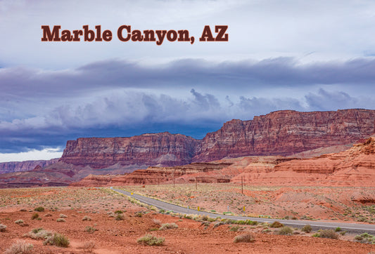 Marble Canyon photograph on postcard