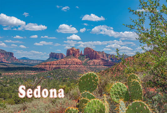 Sedona photograph on postcard
