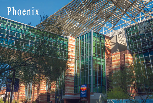 Phoenix City Scene Photograph on a Postcard