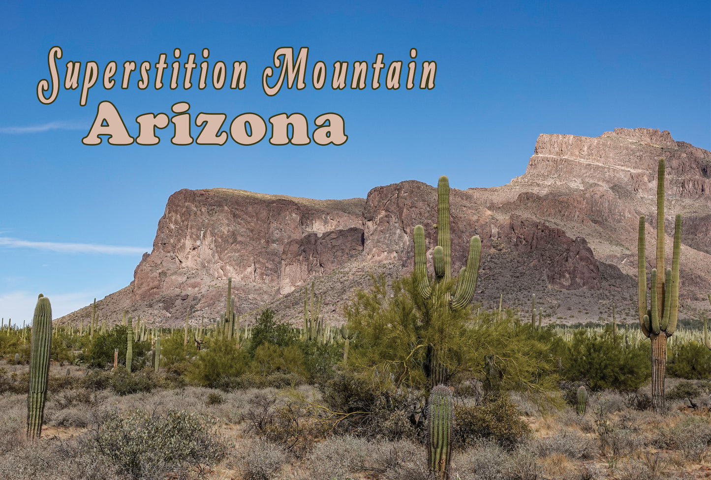 Arizona Superstition Mountain Postcard