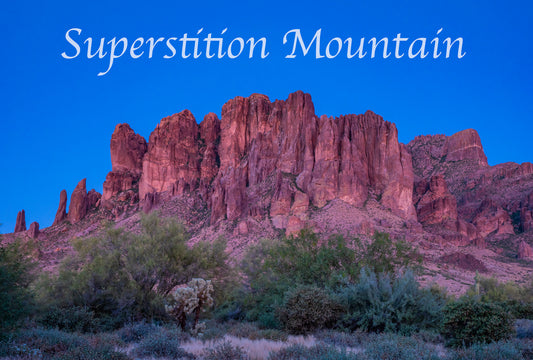 Superstition Mountain Sunset Postcard