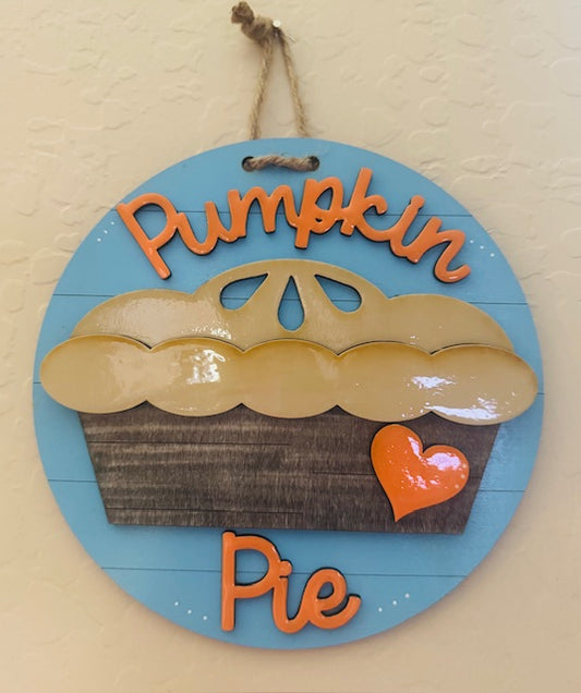 Pumpkin Pie Wood Sign - STV