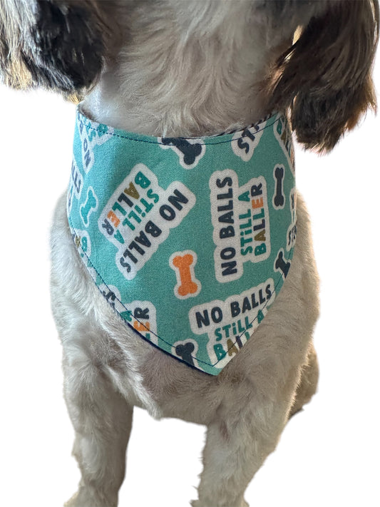 No balls still a baller dog bandana