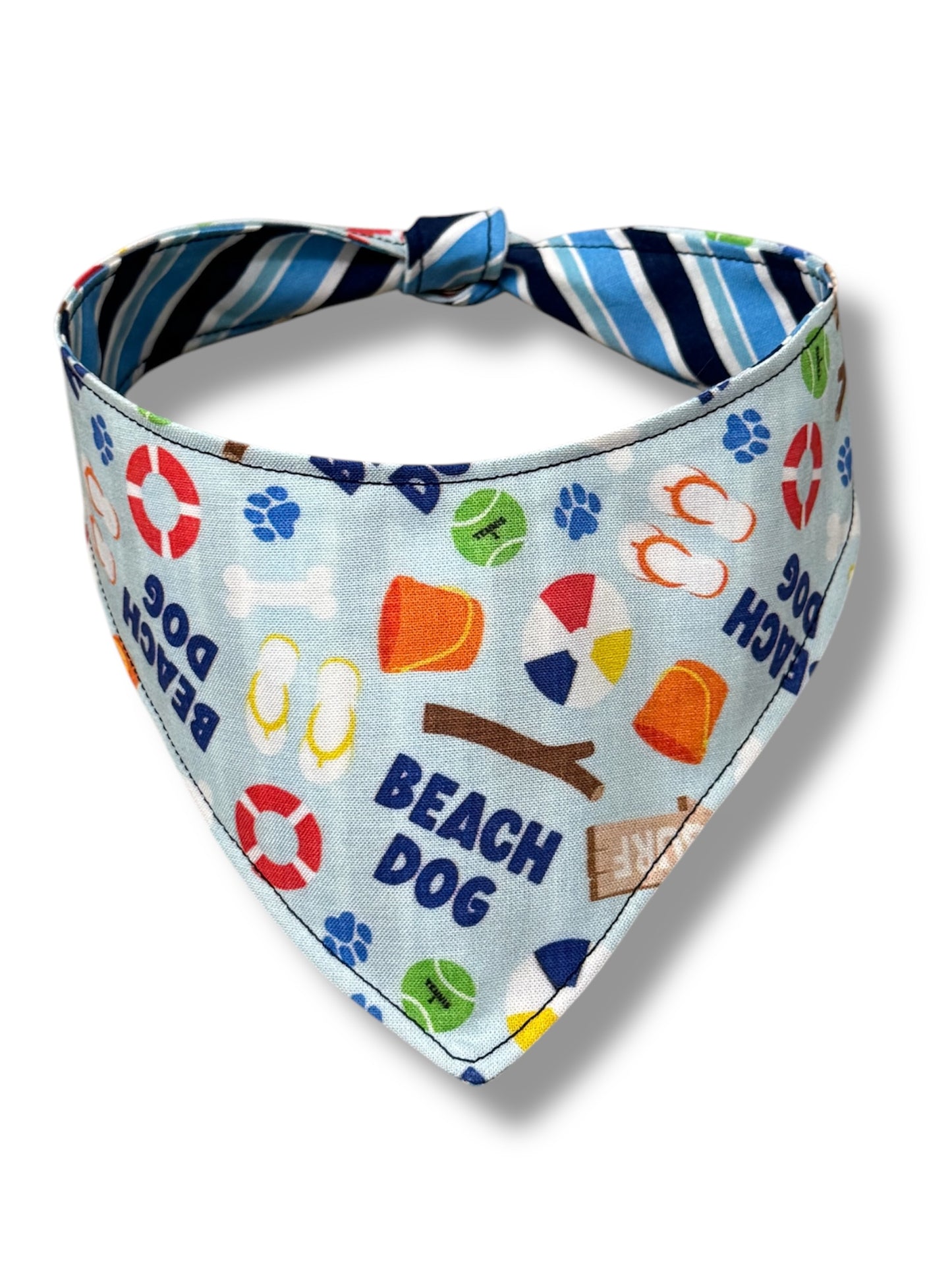 Beach dog reversible dog bandana