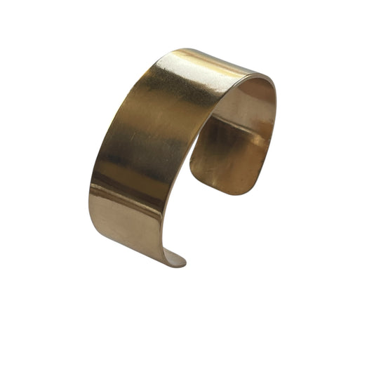 Forged Bronze Cuff Bracelet, 1"