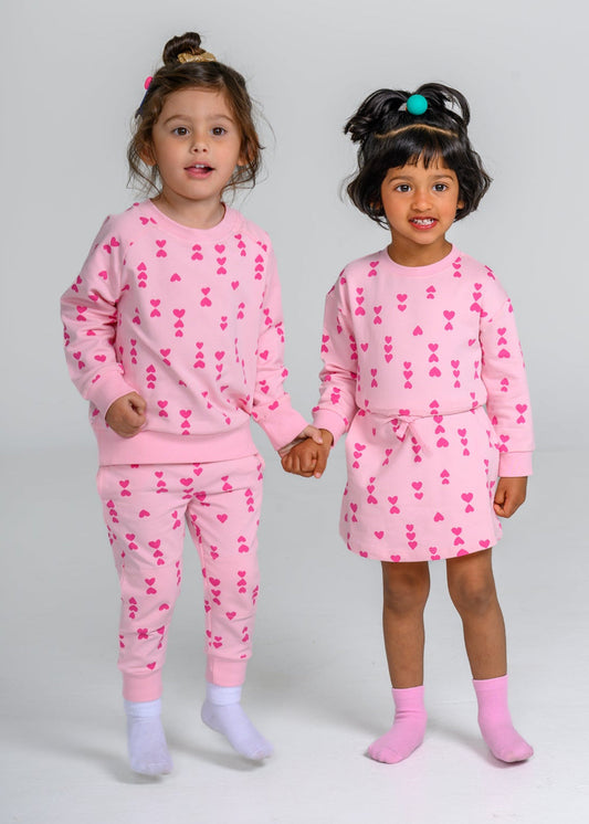 Pink-on-Pink Hearts Joggers