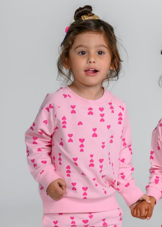 Pink-on-Pink Hearts Sweatshirt