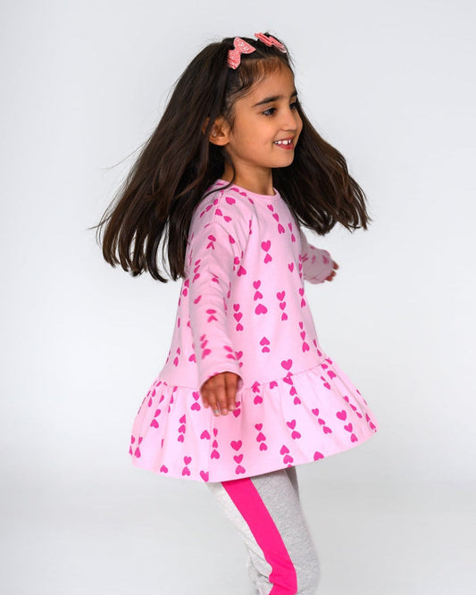 Pink-on-Pink Hearts Top