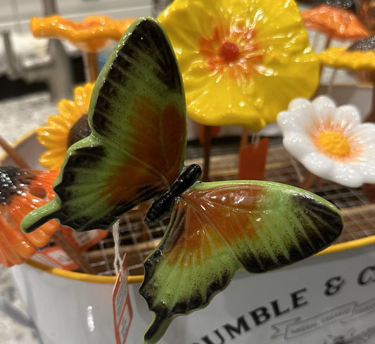 Plant Stake - Casted with Copper - Butterfly