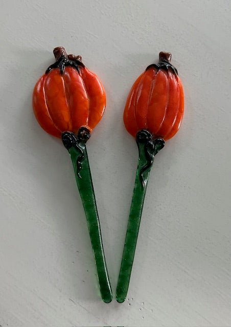Plant Stake - Casted Pumpkin
