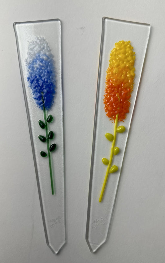 Plant Stake - Frit Hyacinth Wide