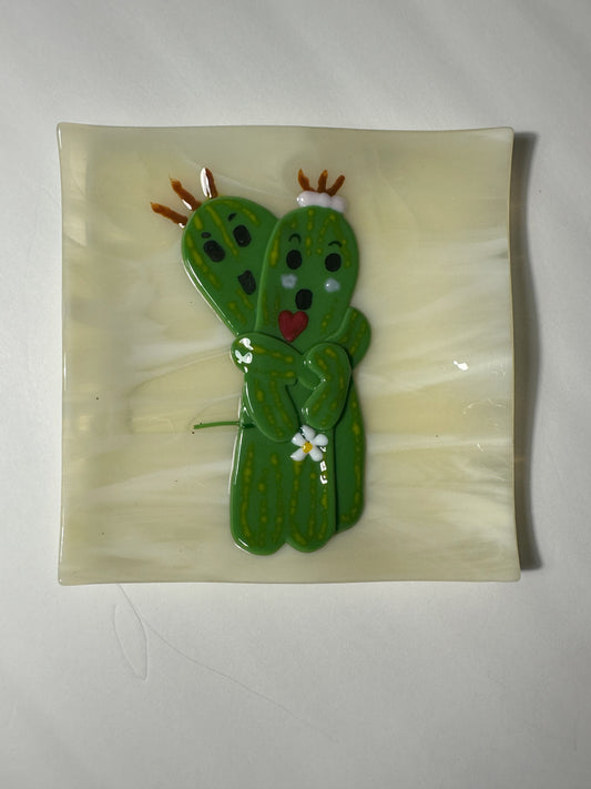 Plate - Cactus Couple