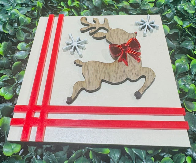 Interchangeable Leaning Frame Insert 4.25" (Christmas) - STV  (working)