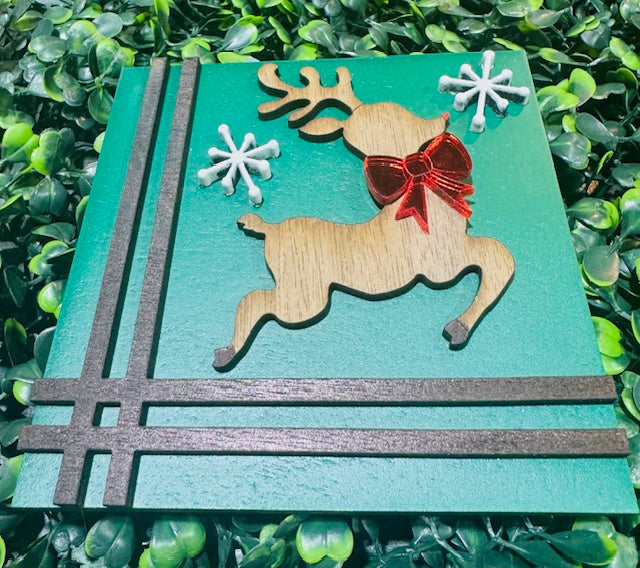 Interchangeable Leaning Frame Insert 4.25" (Christmas) - STV  (working)