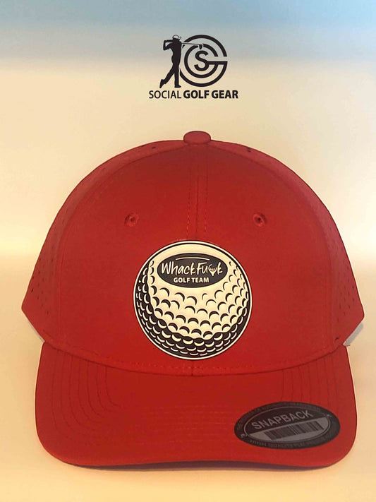 Whack Fuck Golf Team Cap (Red-Golf Ball Logo) from Social Golf Gear